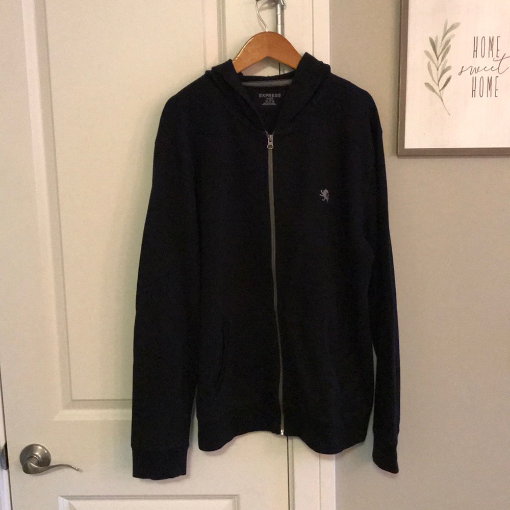 Express Logo Zip Up Hoodie